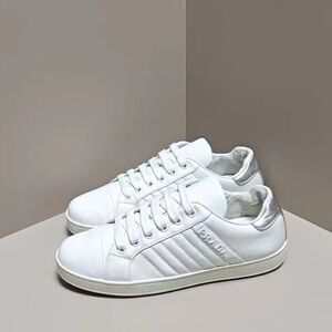 🚩steal authentic Prada White and Silver Women's Sneakers